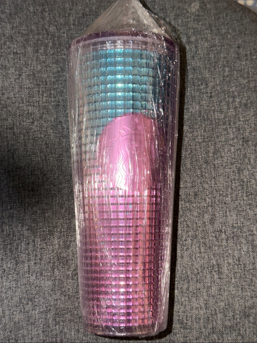 Starbucks Iridescent Pink and Blue Studded Tumbler